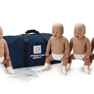 PRESTAN Infant Manikin, CPR Feedback, 4-Pack (Dark Skin)