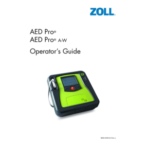 Zoll AED Pro Replacement Operator Guide