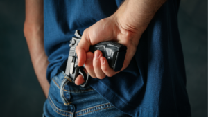 california bill 553 firearm behind back